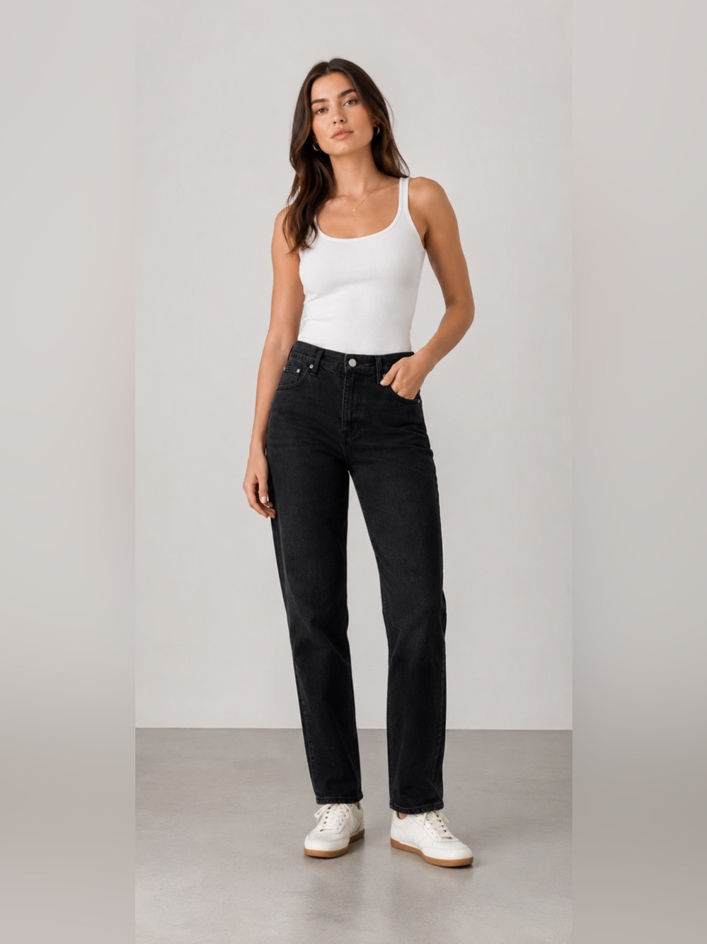Abercrombie & Fitch The 90’s Straight-Leg Ultra High-Rise Jeans Black Size 28”